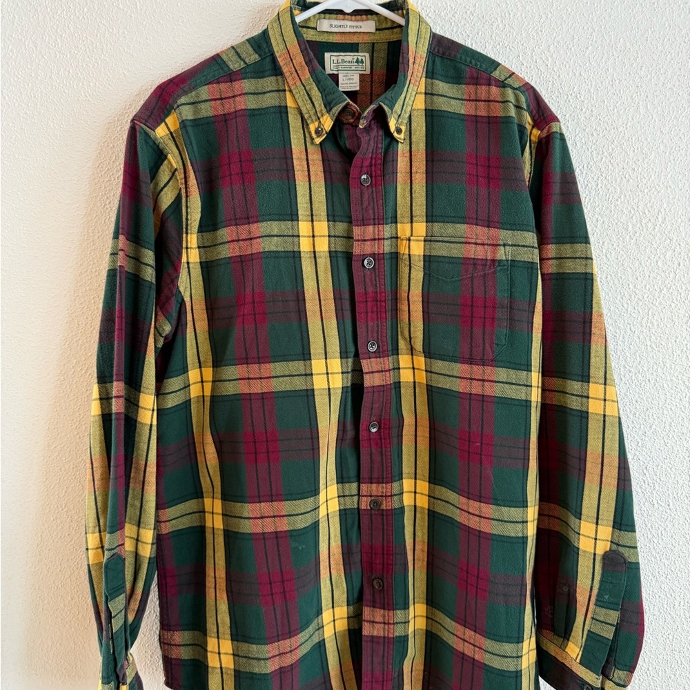 L.L. Bean Multicolor Plaid Button-Down Shirt